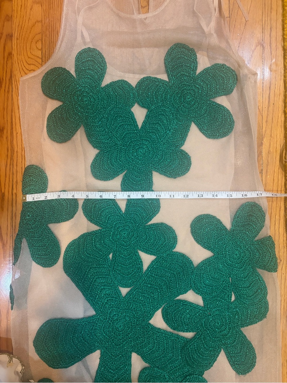 SIMONMILLER Hibiscus Crochet Dress in Gummy Green Medium - Picture 16 of 17